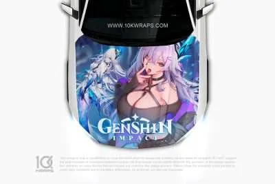 Genshin Impact Car Stickers Made With Top 3M Anime Itasha Vinyl