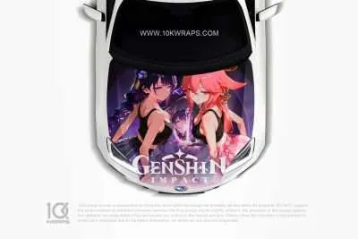 Genshin Impact Car Decals Made With Top 3M Anime Itasha Vinyl