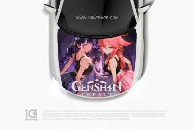 Genshin Impact Car Decals Made With Top 3M Anime Itasha Vinyl
