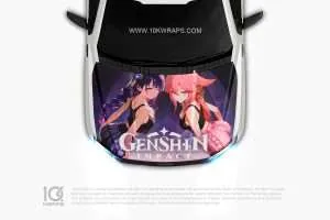 Genshin Impact Car Decals Made With Top 3M Anime Itasha Vinyl