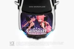 Genshin Impact Car Decals Made With Top 3M Anime Itasha Vinyl