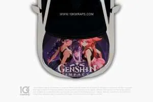 Genshin Impact Car Decals Made With Top 3M Anime Itasha Vinyl