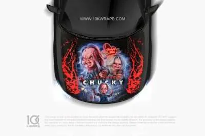 Chucky Car Hood Wrap [CM-02] - 10K Wraps | Itasha Car Wrap