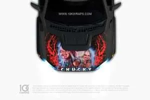 Chucky Car Hood Wrap [CM-02] - 10K Wraps | Itasha Car Wrap