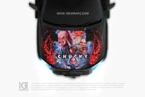 Chucky Car Hood Wrap [CM-02] - 10K Wraps | Itasha Car Wrap