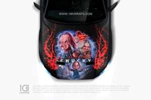Chucky Car Hood Wrap [CM-02] - 10K Wraps | Itasha Car Wrap
