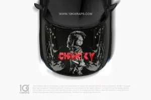 Chucky Car Hood Wrap [CK-02] - 10K Wraps | Horror Car Wrap