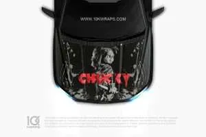 Chucky Car Hood Wrap [CK-02] - 10K Wraps | Horror Car Wrap