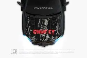 Chucky Car Hood Wrap [CK-02] - 10K Wraps | Horror Car Wrap