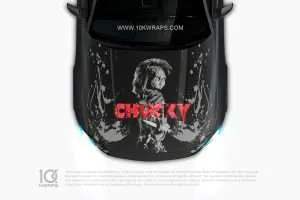 Chucky Car Hood Wrap [CK-02] - 10K Wraps | Horror Car Wrap