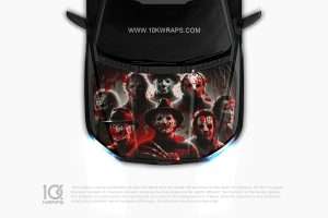 Chucky Car Hood Wrap [CK-54] - 10K Wraps | Horror Car Sticker