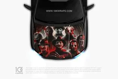 Chucky Car Hood Wrap [CK-54] - 10K Wraps | Horror Car Sticker