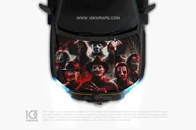 Chucky Car Hood Wrap [CK-54] - 10K Wraps | Horror Car Sticker