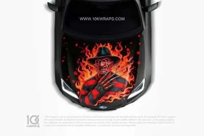 Chucky Car Hood Wrap [CK-55] - 10K Wraps | Horror Car Decals