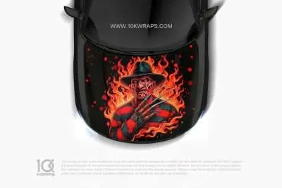 Chucky Car Hood Wrap [CK-55] - 10K Wraps | Horror Car Decals
