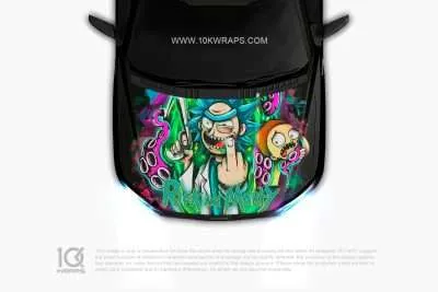 Rick And Morty Car Sticker Made With Top 3M Vinyl - 10KWRAPS