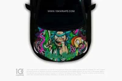 Rick And Morty Car Sticker Made With Top 3M Vinyl - 10KWRAPS