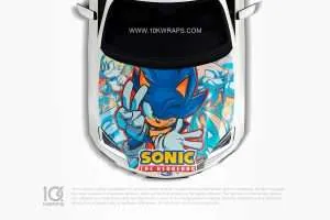 Sonic Anime Car Decal 51 Made With Top 3M Vinyl - 10KWRAPS