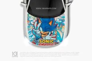 Sonic Anime Car Decal 51 Made With Top 3M Vinyl - 10KWRAPS