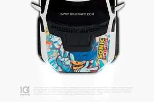 Sonic Anime Car Decal 51 Made With Top 3M Vinyl - 10KWRAPS
