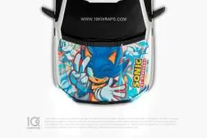 Sonic Anime Car Decal 51 Made With Top 3M Vinyl - 10KWRAPS
