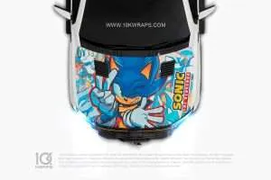 Sonic Anime Car Decal 51 Made With Top 3M Vinyl - 10KWRAPS