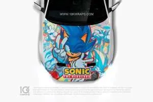 Sonic Anime Car Decal 51 Made With Top 3M Vinyl - 10KWRAPS