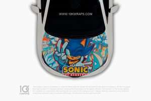 Sonic Anime Car Decal 51 Made With Top 3M Vinyl - 10KWRAPS