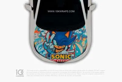 Sonic Anime Car Decal 51 Made With Top 3M Vinyl - 10KWRAPS