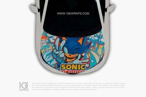 Sonic Anime Car Decal 51 Made With Top 3M Vinyl - 10KWRAPS