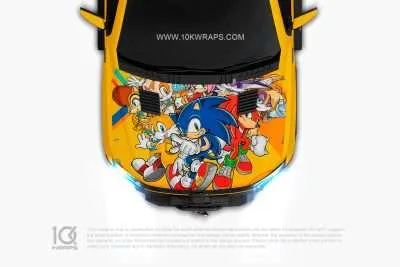 Sonic Anime Car Decal 51 Made With Top 3M Vinyl - 10KWRAPS