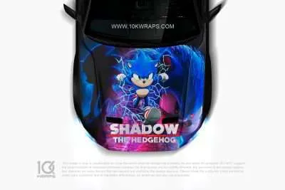 Sonic Anime Car Decal 51 Made With Top 3M Vinyl - 10KWRAPS