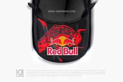 Red Bull Racing Car Wraps Made With Top 3M Vinyl - 10KWRAPS