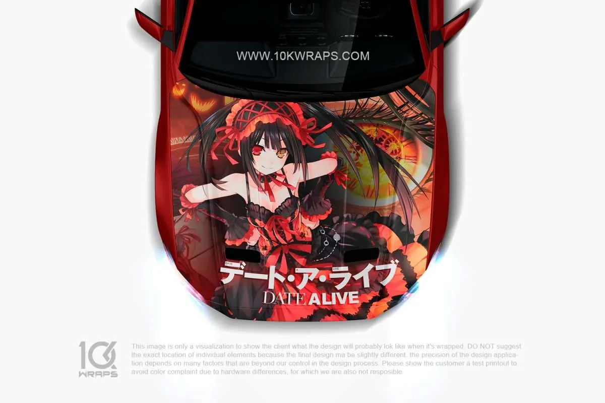 Kurumi Tokisaki Car Itasha Wrap: Anime Style for Your Hood