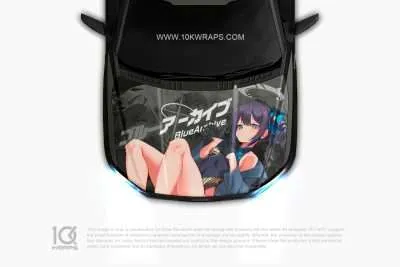 Kisaki Blue Archive Itasha Anime Decal Made With Top 3M Vinyl