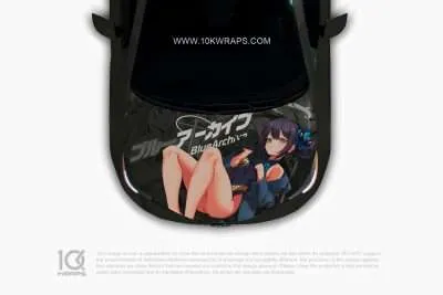 Kisaki Blue Archive Itasha Anime Decal Made With Top 3M Vinyl