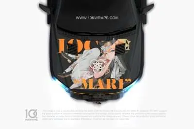 Kisaki Blue Archive Itasha Anime Decal Made With Top 3M Vinyl
