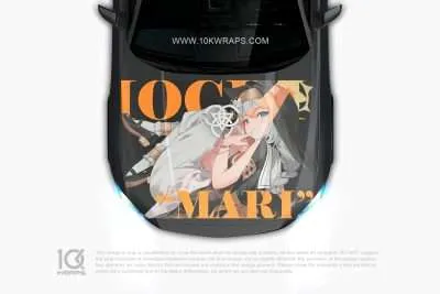 Kisaki Blue Archive Itasha Anime Decal Made With Top 3M Vinyl