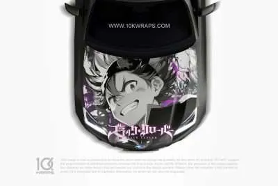Black Clover Car Accessories Made With Top 3M Vinyl 10KWRAPS