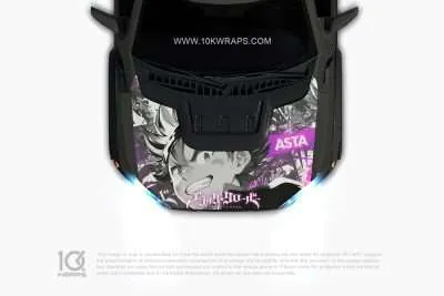 Black Clover Car Accessories Made With Top 3M Vinyl 10KWRAPS
