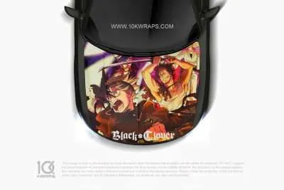 Black Clover Car Accessories Made With Top 3M Vinyl 10KWRAPS