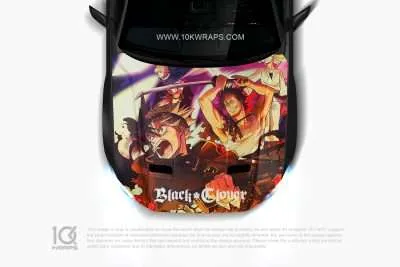 Black Clover Car Accessories Made With Top 3M Vinyl 10KWRAPS