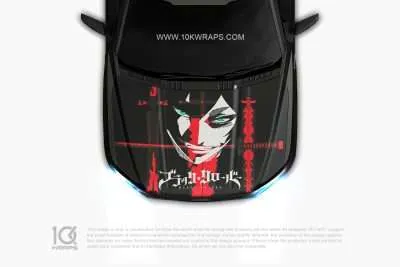 Black Clover Car Accessories Made With Top 3M Vinyl 10KWRAPS