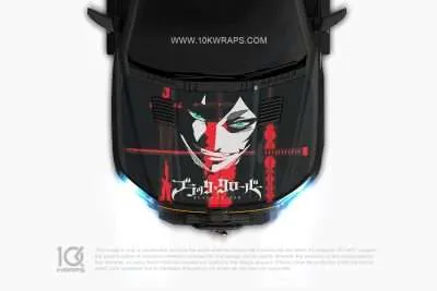 Black Clover Car Accessories Made With Top 3M Vinyl 10KWRAPS