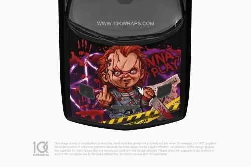 Chucky Hood Wrap Horror Themed Auto Folieren für Toyota Tacoma [CK-55]
