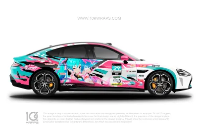 Hatsune Miku Car Wraps 05 Made With Top 3M Vinyl - 10KWRAPS