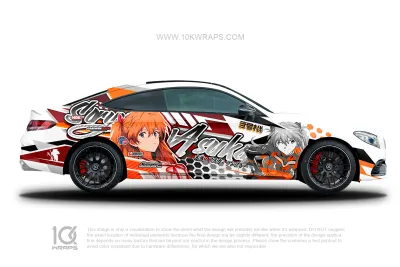 EVA Asuka Car Wraps 20 Made With Top 3M Vinyl - 10KWRAPS