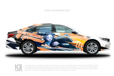 Sunaookami Shiroko Car Wraps Made With Top 3M Vinyl