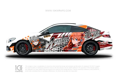 EVA Asuka Car Wraps 20 Made With Top 3M Vinyl - 10KWRAPS