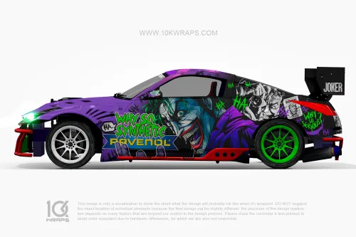 Joker Car Wraps JK-12 Made With Top 3M Vinyl - 10KWRAPS